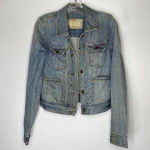 Vintage Abercrombie & Fitch Denim Jean Jacket Size Medium